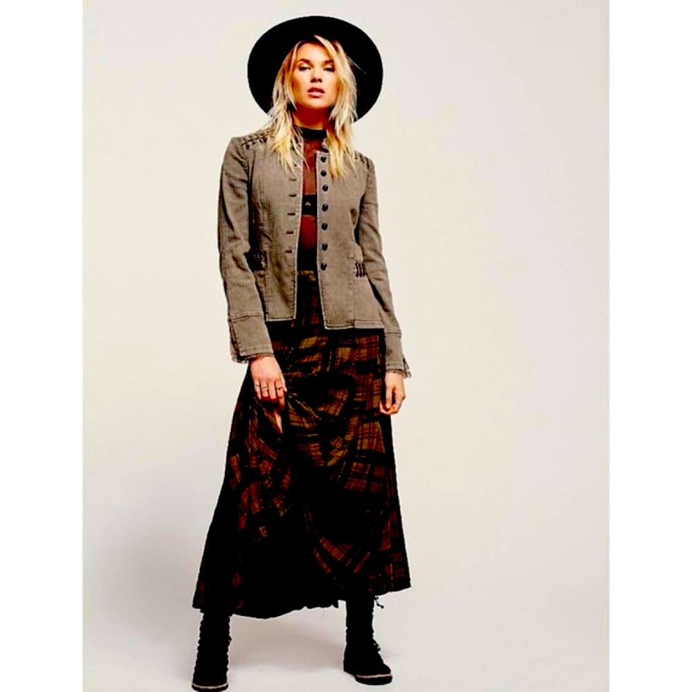 Free People Victorian Military Style Vintage Jacket